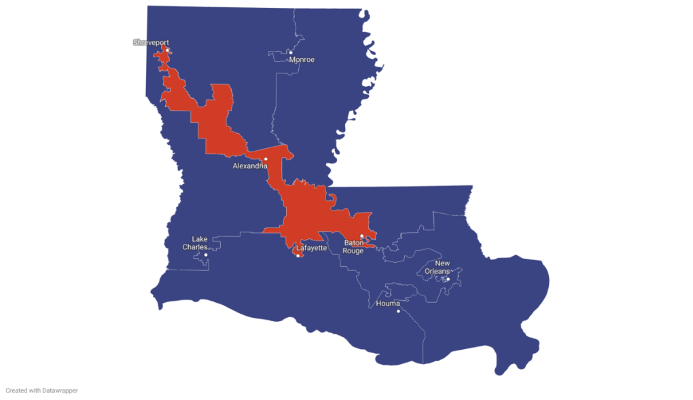 Gerrymandered Louisiana