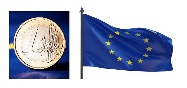 Coin and EU Flag