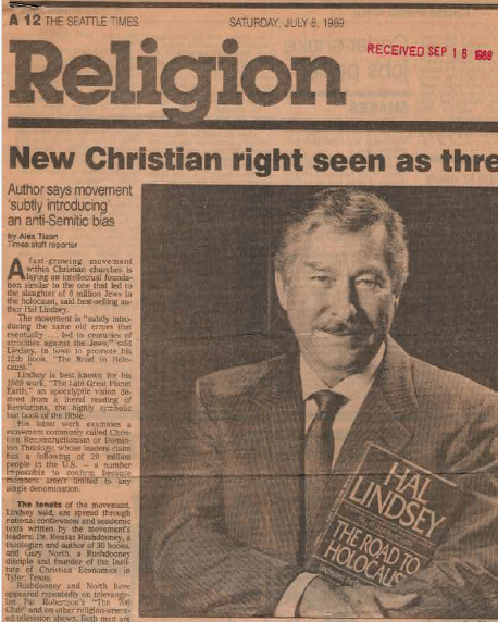 Hal Lindsey Road to Holocaust